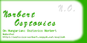 norbert osztovics business card